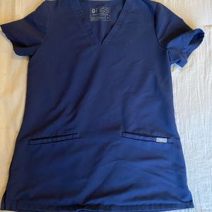 Navy blue Figs scrubs set XS top S jogger bottoms